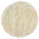 HomeRoots 60" x 60" x 2" Off White Ciruclar Sheepskin Rug