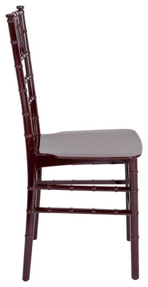 Hercules Series Mahogany Resin Stacking Chiavari Chair