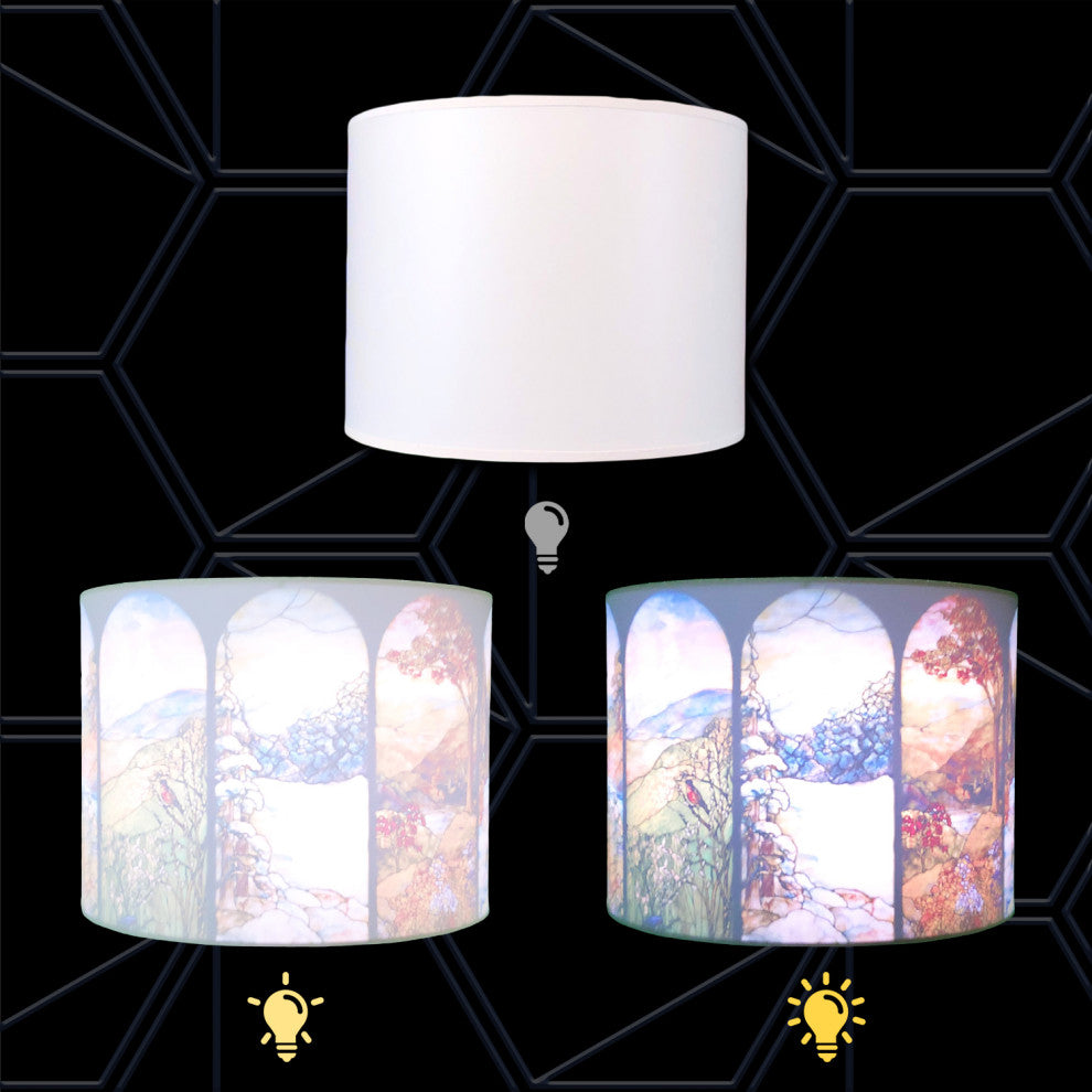 Royal Designs Modern Trendy Decorative 2-Sided Silhouette Hardback Lampshade, Fo