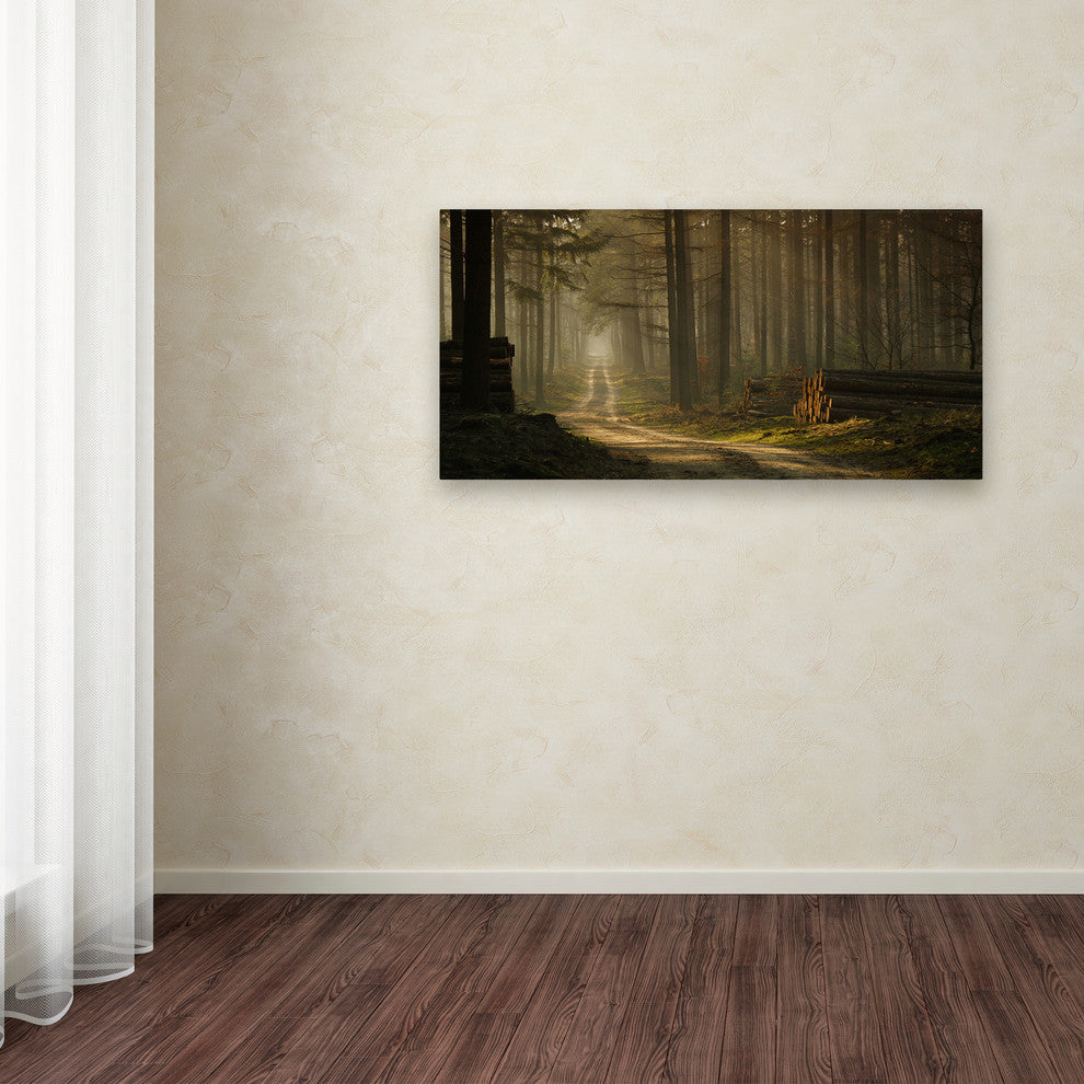 Jan Paul Kraaij 'A Forest Walk' Canvas Art, 19x10