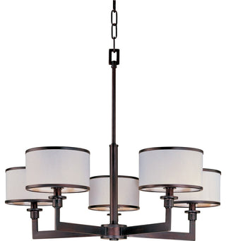 Maxim Nexus Five Light Oil Rubbed Bronze Drum Shade Chandelier