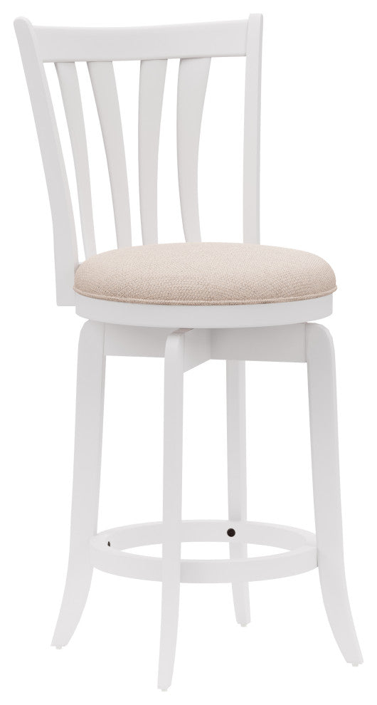 Hillsdale Savana Flared Slat Back Wood Counter Height Swivel Stool