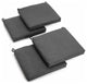 20"X19" Solid Outdoor Spun Polyester Chair Cushions, Set of 4, Cool Gray