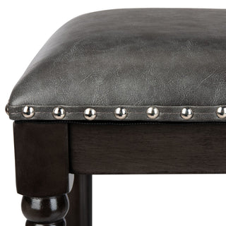 Safavieh Preston Bar Stool, Grey/Grey Walnut
