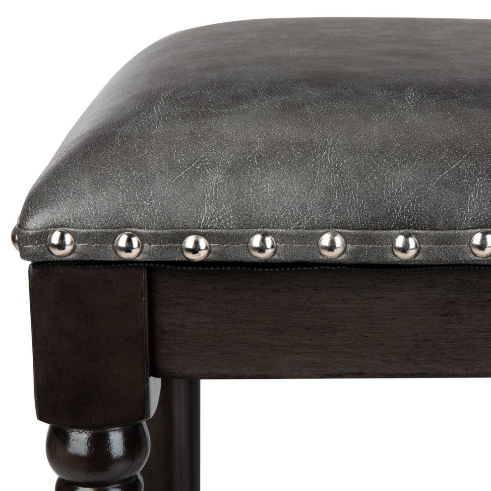 Safavieh Preston Bar Stool, Grey/Grey Walnut