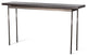 Senza Wood Top Console Table, Dark Smoke Finish, Espresso Maple Wood Top
