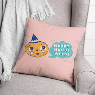 Retro Halloween Pumpkin 20x20 Throw Pillow