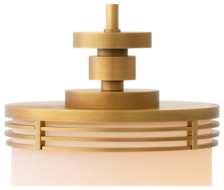 White Glass Modern Pendant Lamp, Eichholtz Fayence