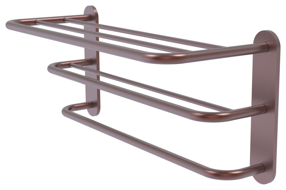Three Tier Hotel Style Towel Shelf with Drying Rack, Antique Copper