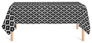 Diamond Zig Zag Pattern Black 58x102 Tablecloth