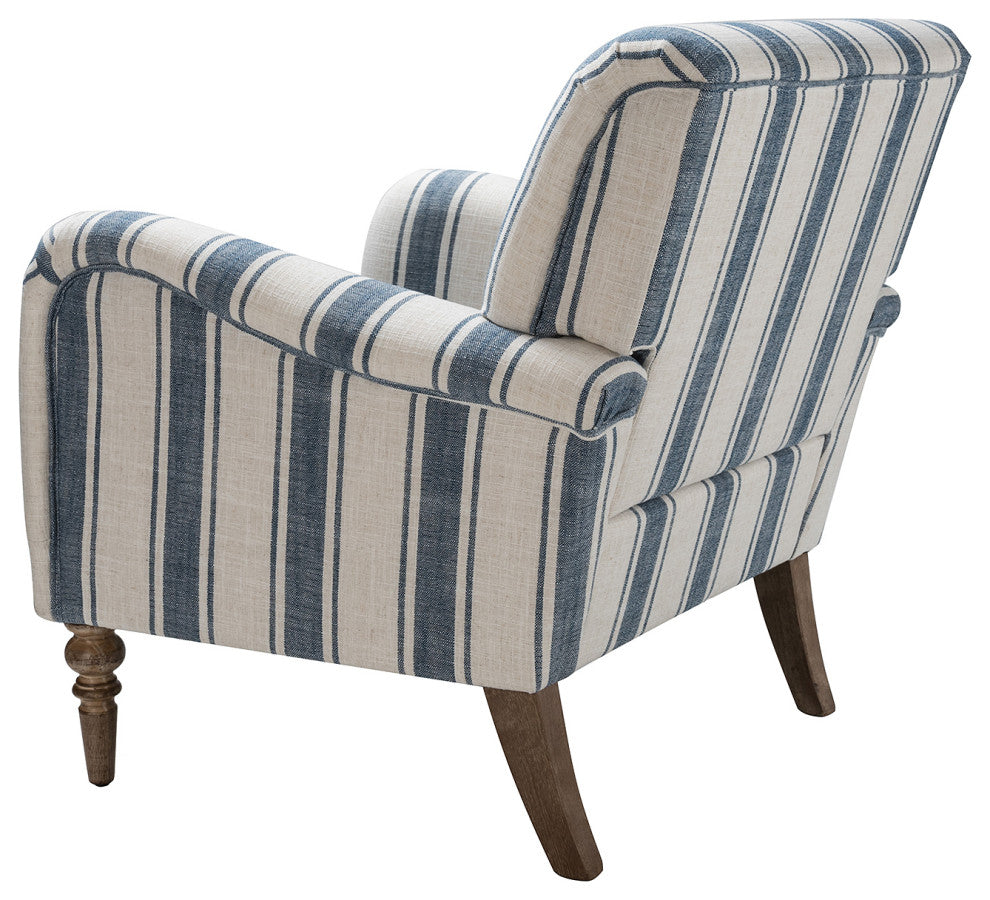 Stripe Armchair Set of 2, Navy