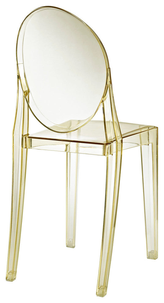 Modern Contemporary Kitchen Dining Side Chair Yellow, Outdoor or Indoor
