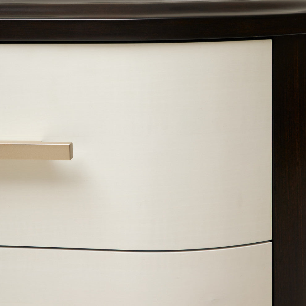 Paris Chic Nightstand - Porcelain/Espresso