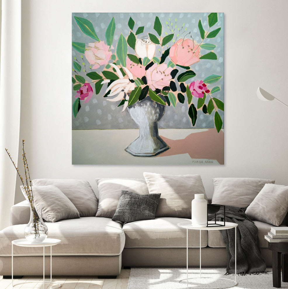 Spring Florals 1 - 54 x 54 by Marisa Anon