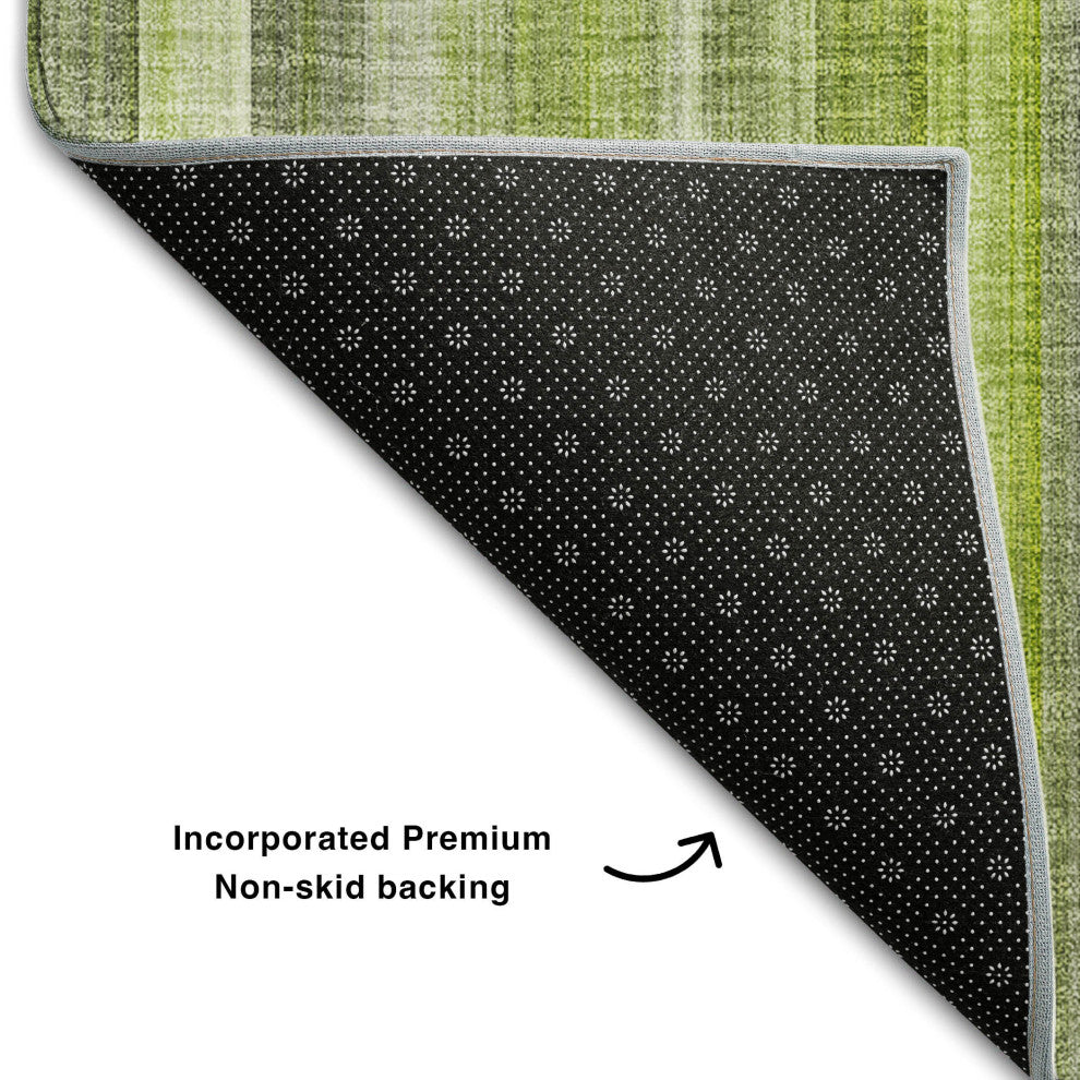 Premium Machine Washable Mayfield AMF543 Green 9' x 12' Rug