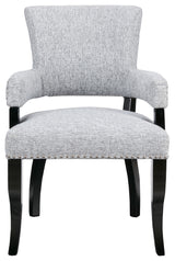 Madison Park Armed Transitional Dining Chair, Gray