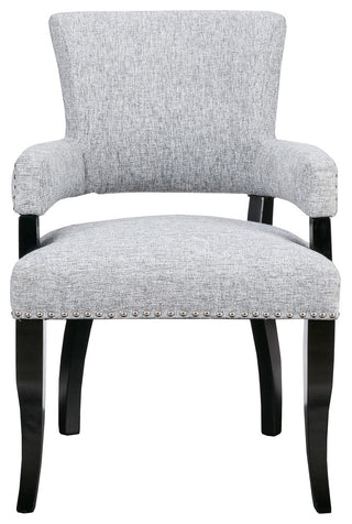 Madison Park Armed Transitional Dining Chair, Gray