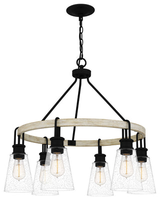 Kingsbridge Six Light Chandelier, Earth Black
