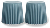 Stackable Plastic Side & End Table No Back Lounge Chair For Work Home, Blue Teal