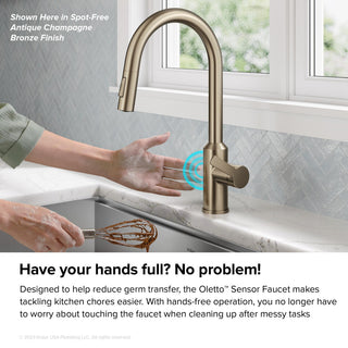 Kraus KSF-2830 Oletto Touchless Sensor Pull-Down Single Handle - Matte Black
