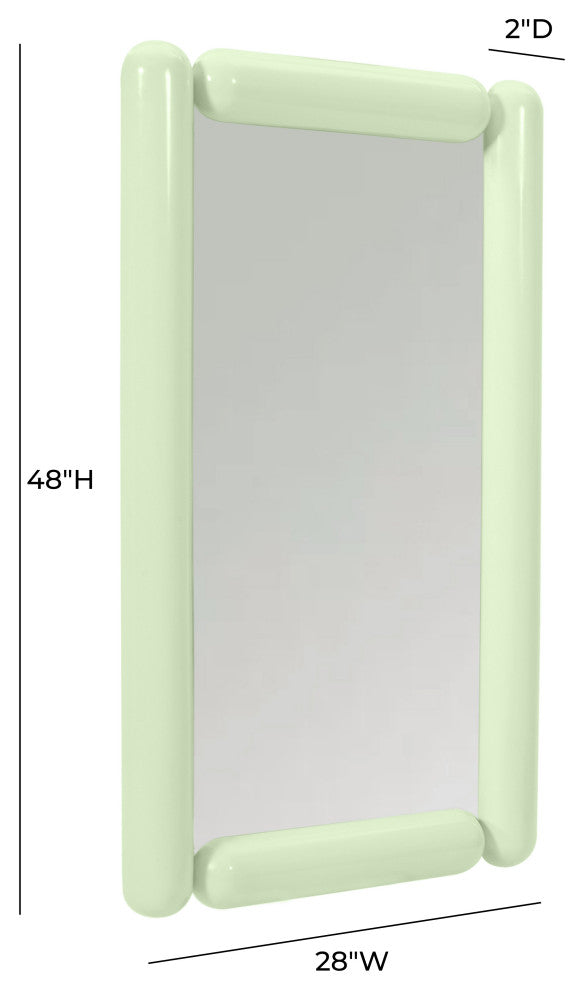 Cozzi Wall Mirror, Mint Green