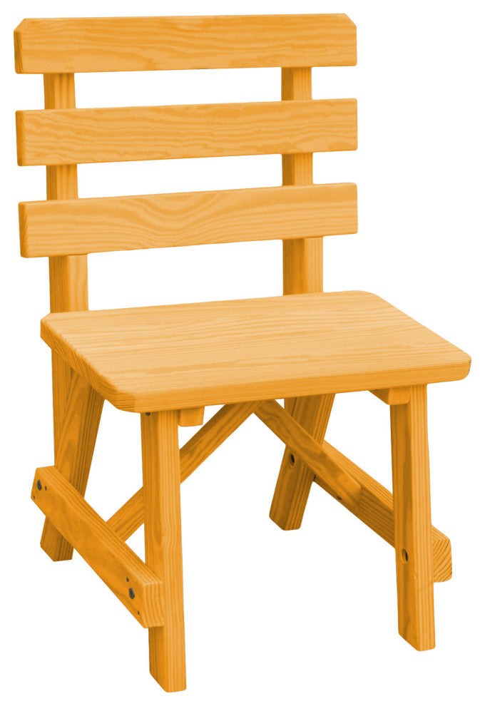 Traditional Cedar Backed Bench, Natural Stain, 2 Foot