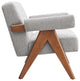 Lyra Boucle Fabric Loveseat, Light Gray