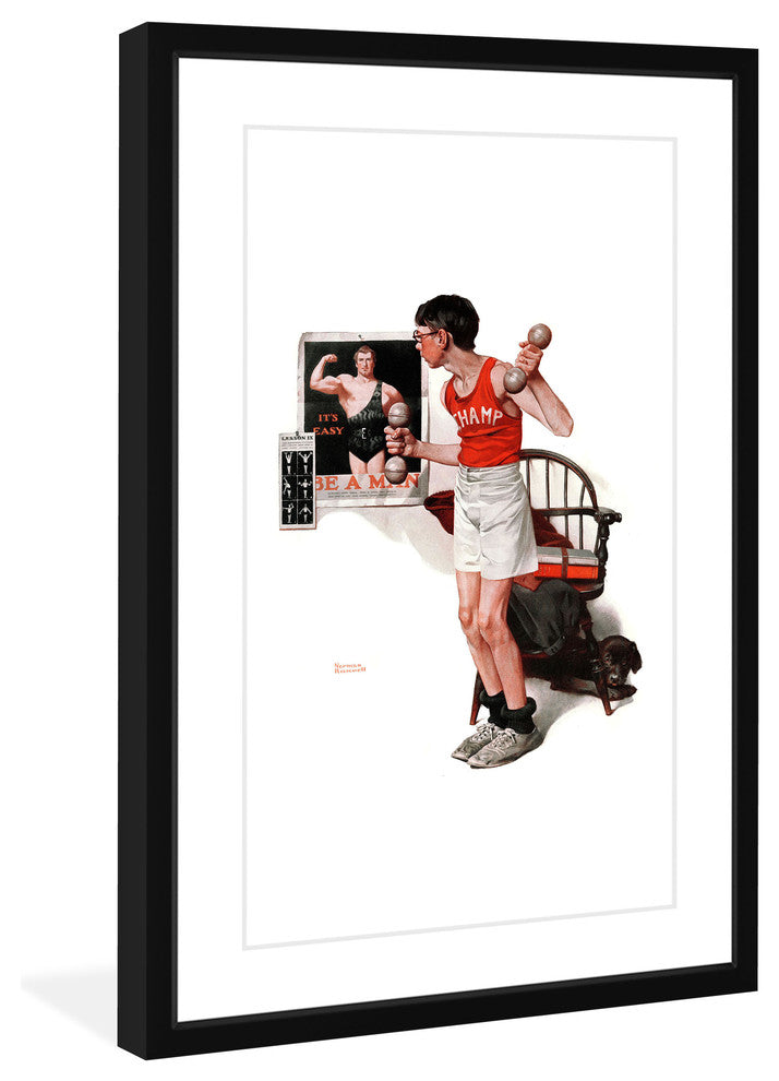 "Champ" Framed Art Print by Norman Rockwell