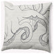 20x20" Gus Nautical Decorative Indoor Pillow, White