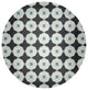 Button Up Spring Chenille Rug, Pepper, 5' Round
