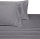 100% Cotton Solid Pillowcases, Set of 2, 1000 Thread Count, Gray, King