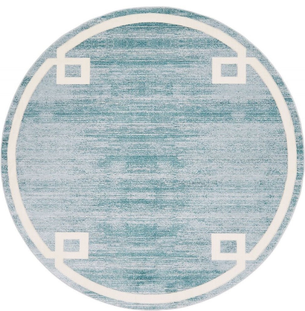 Contemporary Heights 8' Round Seamist Area Rug