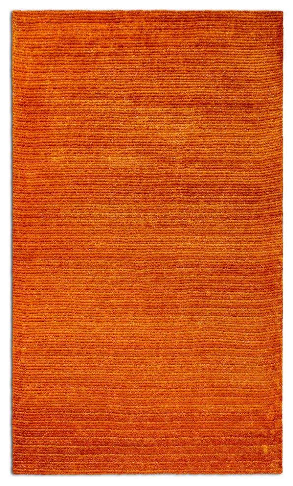 5" x 7" Orange Modern Shimmery Area Rug