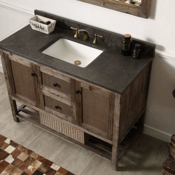 Legion Furniture Legion Furniture Single Sink Vanity, Rustic Brown, 48"