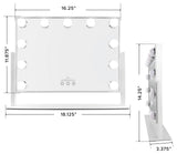 Hollywood Tri Tone Artiste XL Makeup Mirror, White