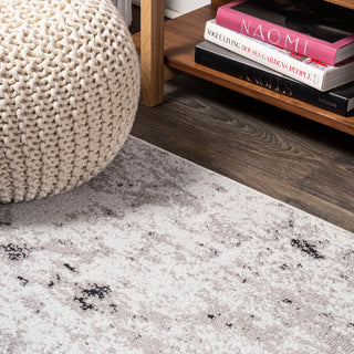 Storm Modern Abstract Area Rug, Gray/Cream, 2 X 8