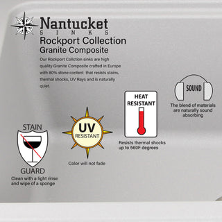 Nantucket Sinks PR3320-APS-TI 33" Reversible Granite Composite Apron Sink