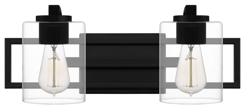 Quoizel LANS8618 Lansdowne 2 Light 18"W Bathroom Vanity Light - Matte Black