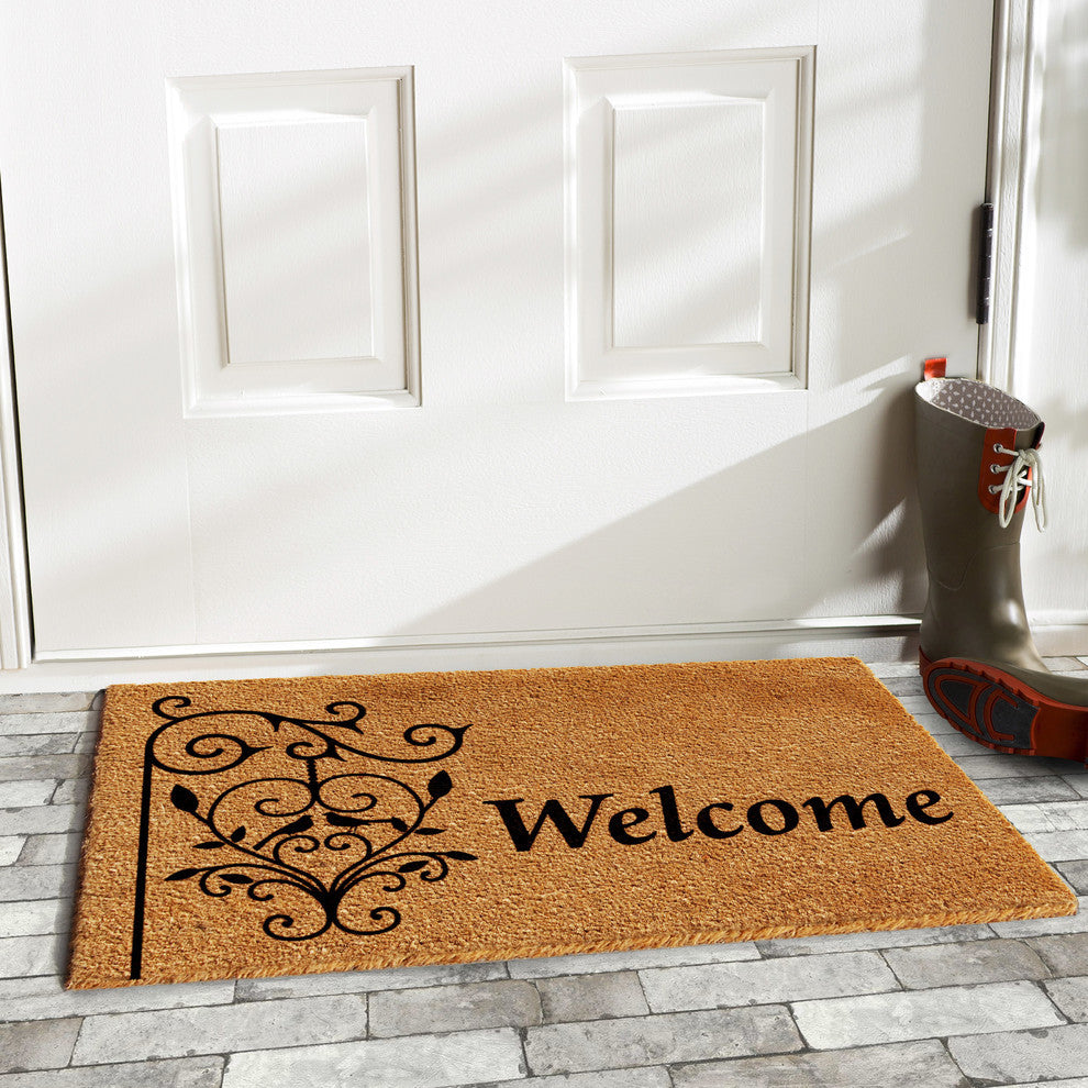 Welcome Post Doormat, 17"x29"