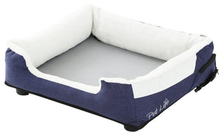 Pet Life "Dream" Electronic Heating and Cooling Pet Bed, Navy, Large