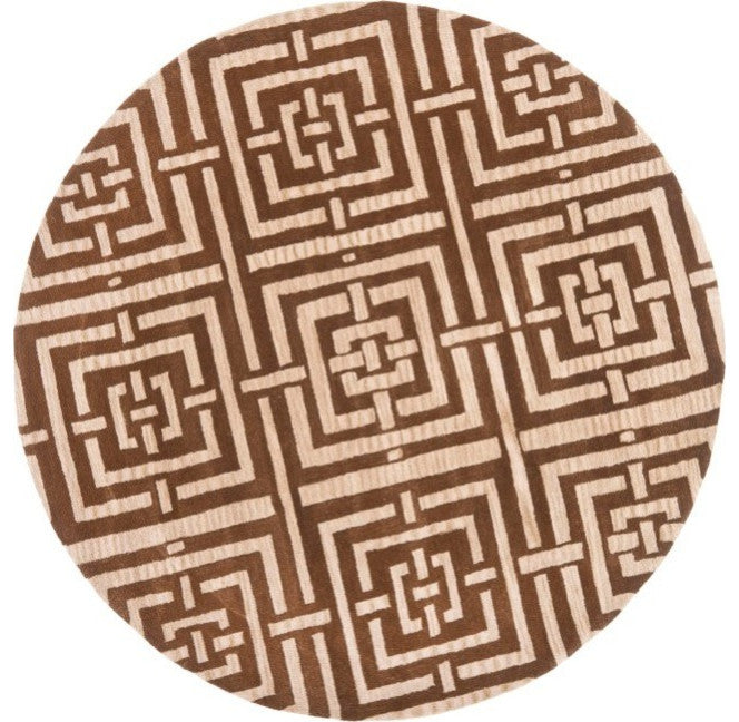 Safavieh WYD375A 7' Round Brown Rug