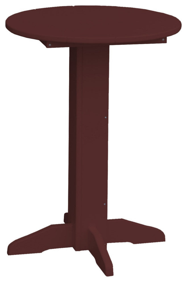Poly Lumber Bistro Table, Cherrywood, Round