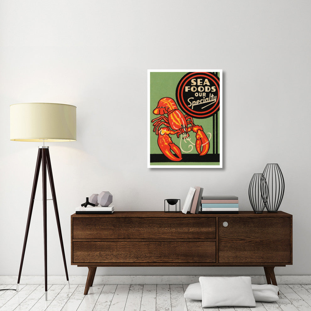 "Sea Foods Our Specialty" Digital Paper Print by Retrolabel, 29"x38"