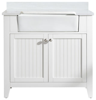 Burbank Transitional White 36" Single Vanity