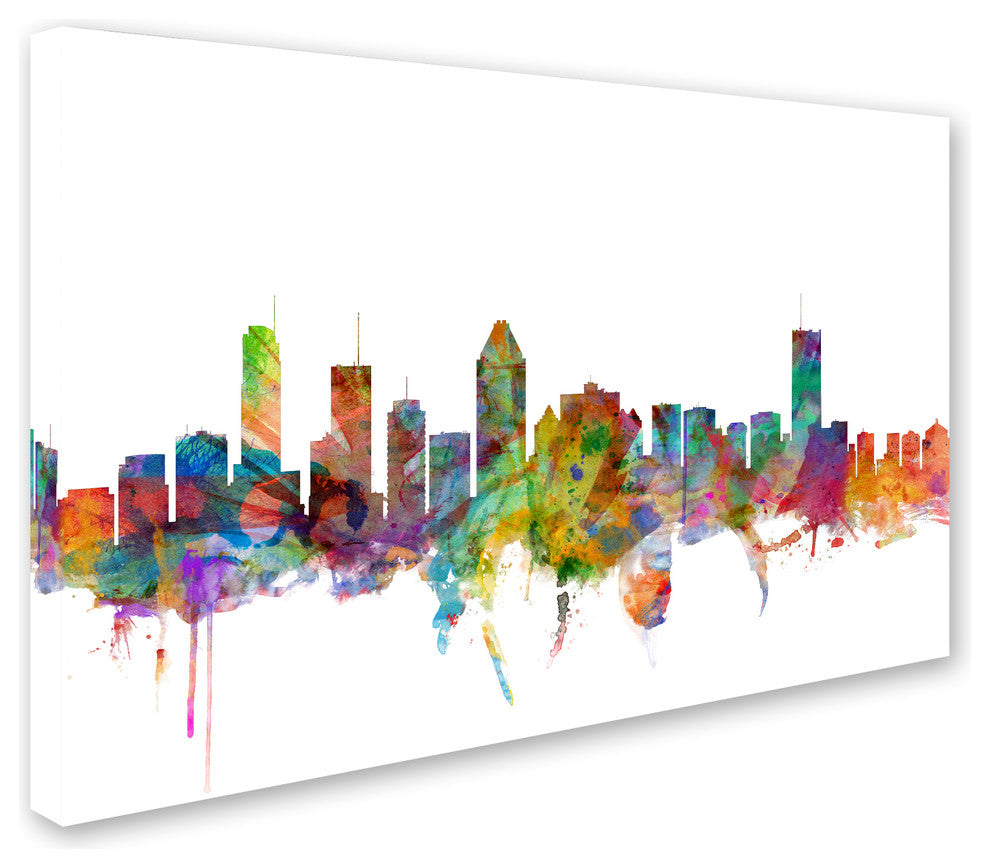 'Montreal, Canada Skyline' Canvas Art by Michael Tompsett