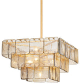 Corbett Lighting 449-24 Regal 9 Light 25"W Waterfall Chandelier - Vintage Gold
