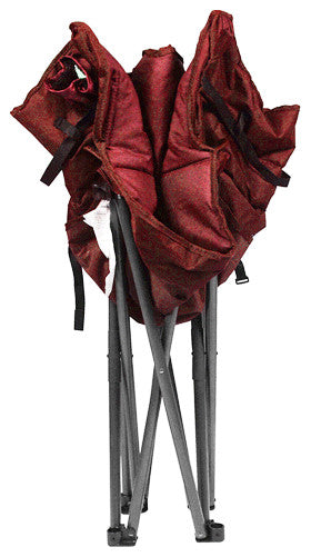 Guidesman Padded Folding Club Chair for Camping Recreation and Dorms, Red