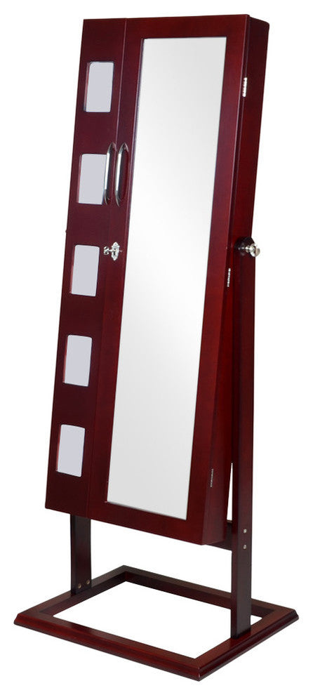 Vittoria Square Foot Floor Standing Storage Jewelry Armoire Cabinet