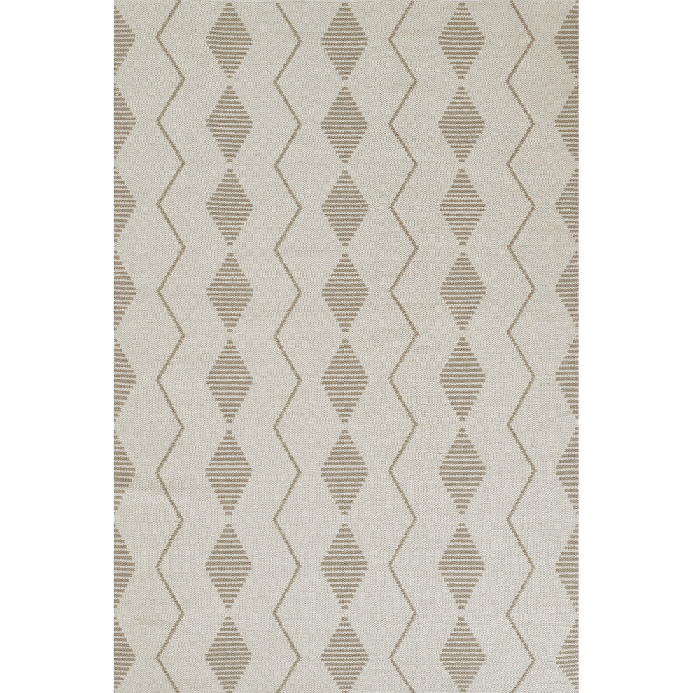 Novogratz Malmo MLO-3 Diamond Rug, Ivory, 9'x12'