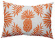 Pineapple Leaves Decorative Throw Pillow, Orange, 14"x20"